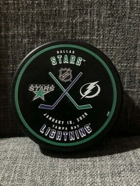 Dallas Stars vs Tampa Bay Lightning January 18, 2026 Official Match Up Puck